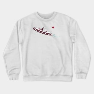 Spaceship and Aliens Crewneck Sweatshirt